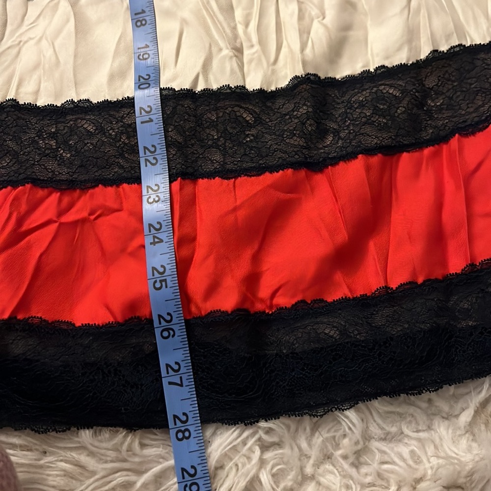 GUCCI Lace-paneled silk-twill skirt - Picture 6 of 12